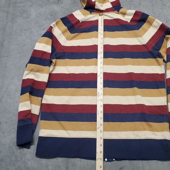 Hang Ten X-Large Multicolor Striped Hoodie Sweatshirt Front Pocket Drawstring Ho - Picture 7 of 8